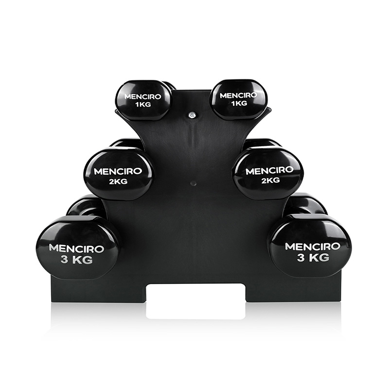 Sort Vinyl Dipped Dumbbell Sæt